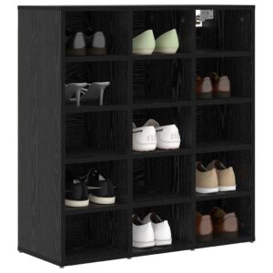 Schlichter Schuhschrank 15 Fächer Wand oder Bodenmontage 77 5x30x83