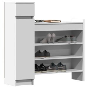 Geräumiger Schuhschrank mit Schublade Türen und Ablagen 100