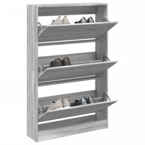 Platzsparender Schuhschrank mit 3 Fächern Schuhkipper 80 x 21 x