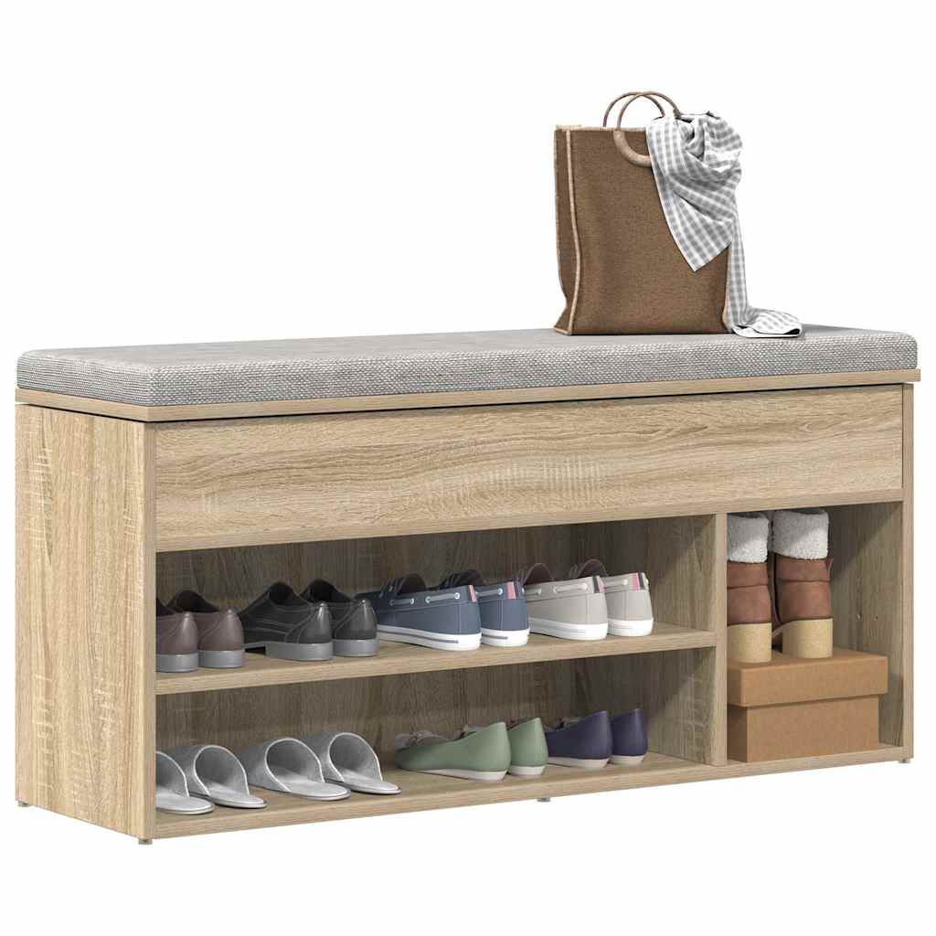 Schuhbank mit Stauraum und stabiler Sitzfläche für Flur und Diele 102x30