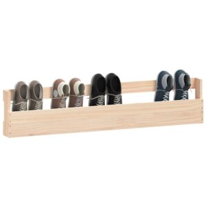 Wand Schuhregal 2er Set aus Kiefernholz platzsparende Lösung für Flur &amp Diele