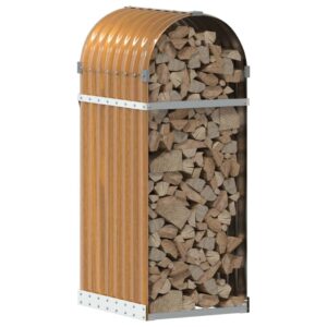 Brennholzhalter aus Stahl Wetterfestes Kaminholzregal für Garten und Terrasse