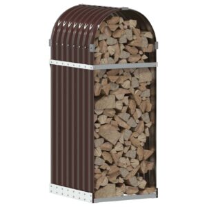 Kaminholzregal aus langlebigem Metall Stabiler Holzständer für Außenlagerung