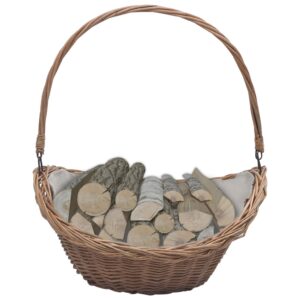 Brennholzkorb Naturweide Kaminholzkorb Kaminzubehör Holzkorb 2 Größen