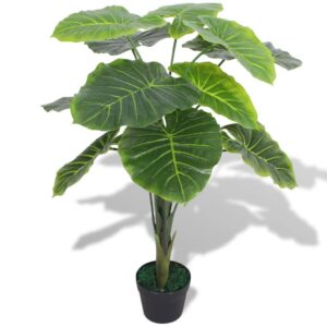 Taro Pflanze Kunstpflanze Kunstblume Colocasia esculenta Deko Pflanze