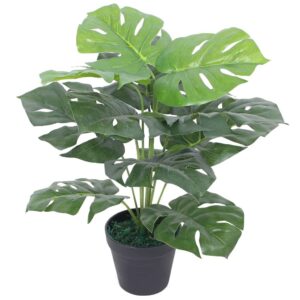 Grünpflanze Monstera Fensterblatt Zimmerpflanze Kunstpflanze getopft