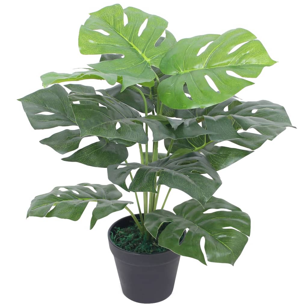 Grünpflanze Monstera Fensterblatt Zimmerpflanze Kunstpflanze getopft