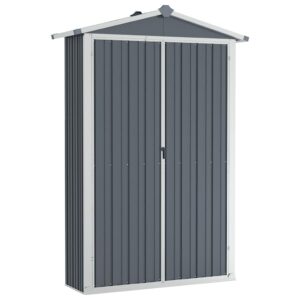 Kleiner kompakter Gartenschrank aus Stahl zur Aufbewahrung von Gartengeräten