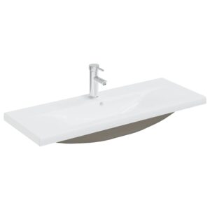 Einbauwaschbecken mit Wasserhahn Keramik Waschbecken Handwaschbecken