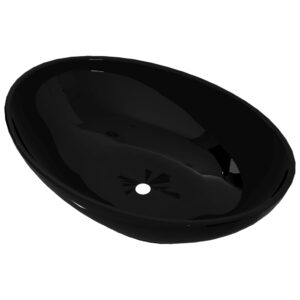 Keramik Waschtisch Waschbecken Oval Handwaschbecken Badezimmer Aufsatz