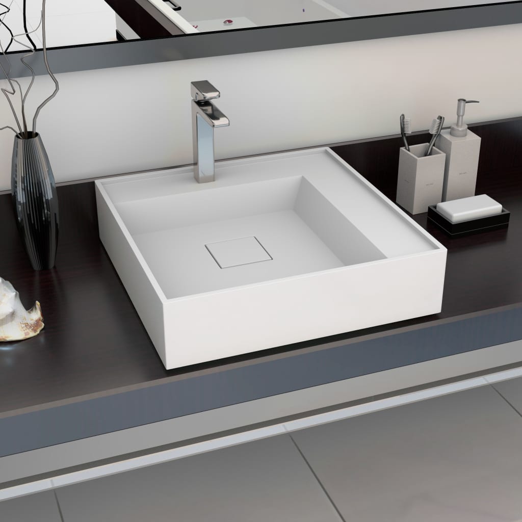 Design Waschbecken Mineralguss Marmorguss Handwaschbecken Waschtisch