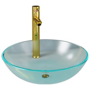 Badezimmer Waschbecken Wasserhahn Ablaufgarnitur Aufsatzwaschbecken Rund