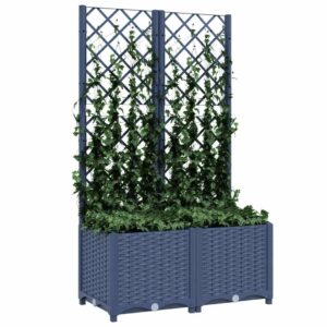 TOP Pflanzkübel mit Spalier Blumenkübel Blumenecke Rankhilfe PE Rattan
