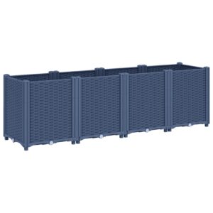 Pflanzkübel Kräuterbeet Hochbeet Gemüsegarten Blumenkübel Rattan Optik