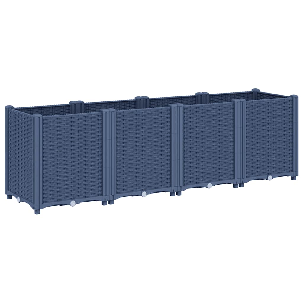 Pflanzkübel Kräuterbeet Hochbeet Gemüsegarten Blumenkübel Rattan Optik