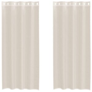 Halbtransparente Voile Gardinen Übergardine 2er Set mit Ösen