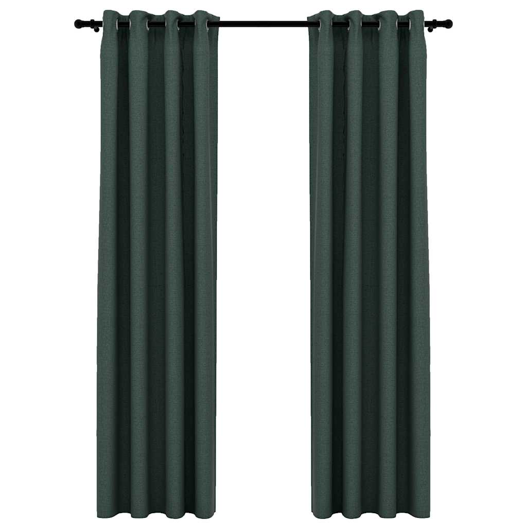 2er Pack Verdunkelungsvorhänge mit Ösen Übergardine Fensterdeko 140 x 225