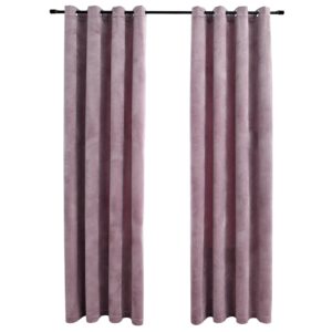 Elegante Samt Vorhänge im 2er Set Verdunkelungsvorhang Store