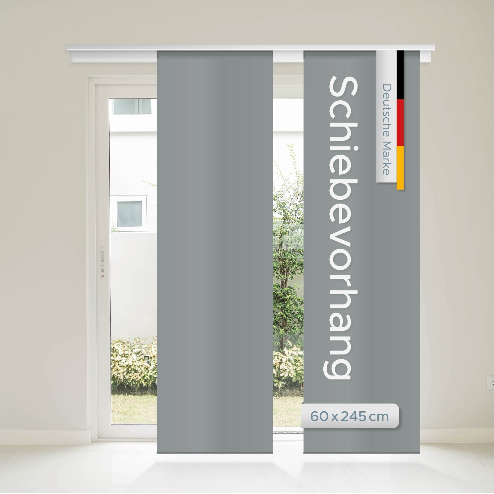 Schiebevorhang Schiebegardine transparent o. Blickdicht Flächenvorhang Gardine