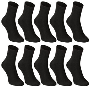 10 30 Paar Herrensocken Schwarz 95% Baumwolle Strümpfe Socken 39 46 Komfortable