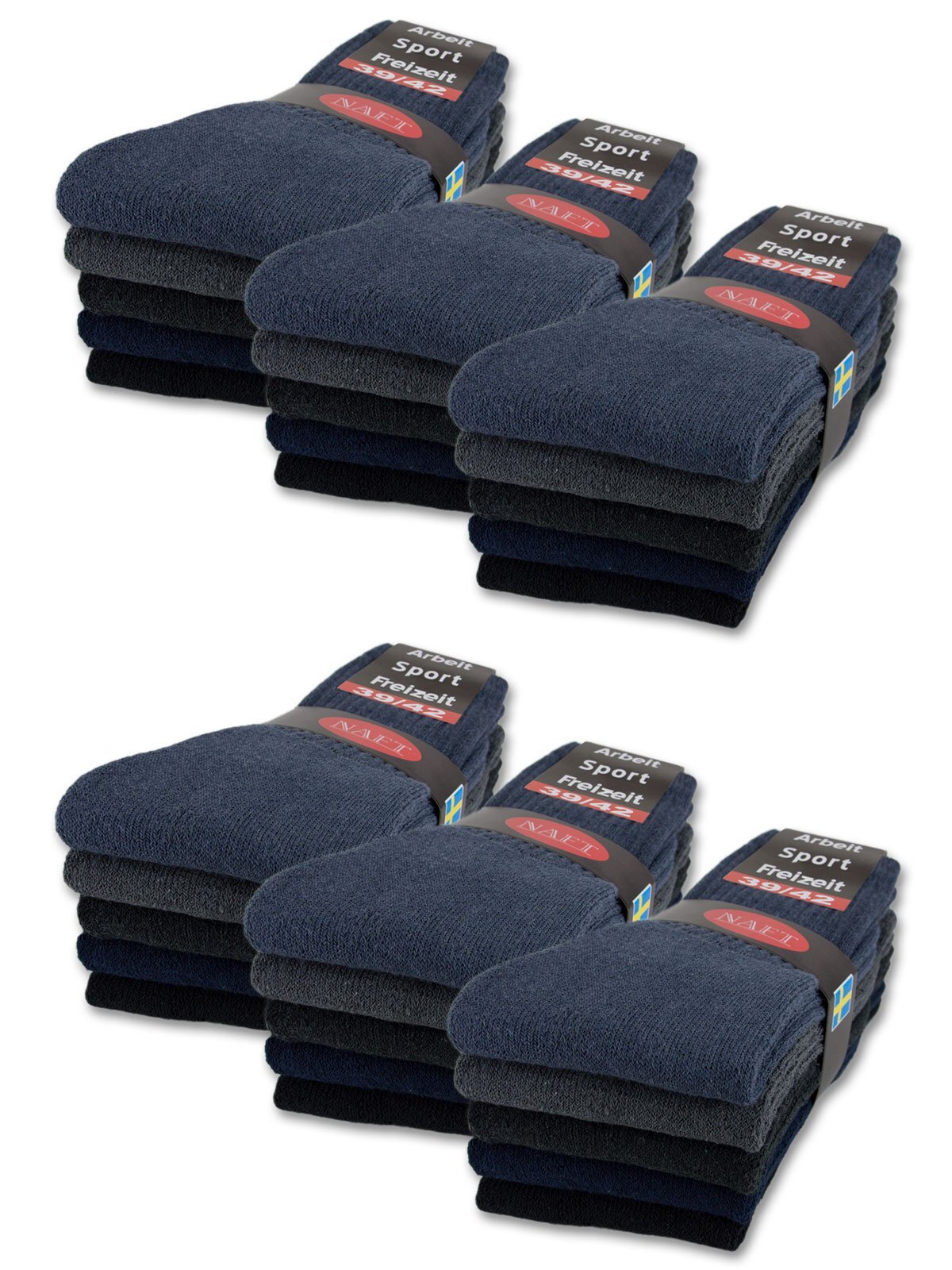 10 bis 100 Paar Sportsocken Arbeitssocken Tennissocken Herren Damen Socken