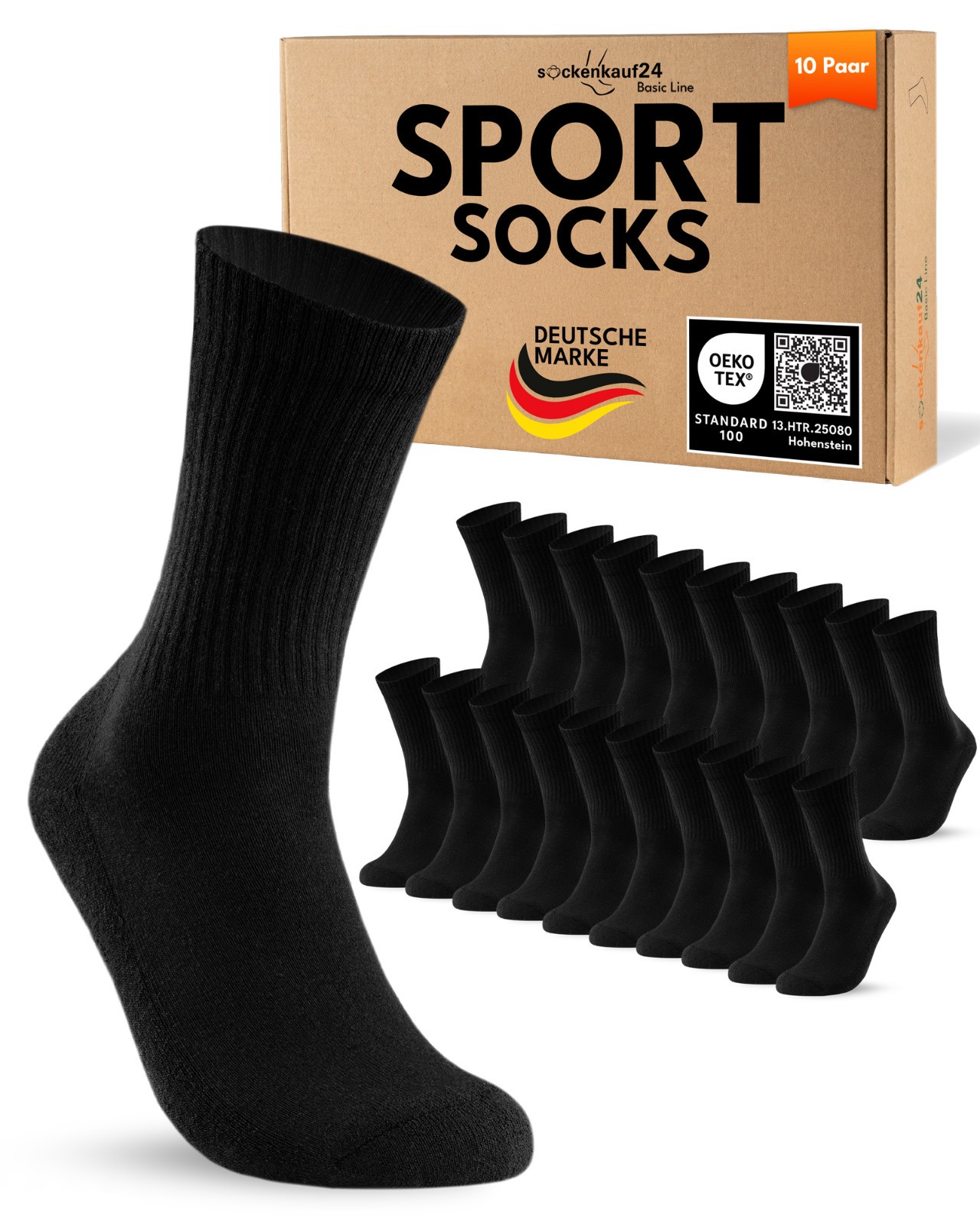 10 100 Paar Tennissocken Sportsocken Arbeitssocken Herren Damen Socken Baumwolle