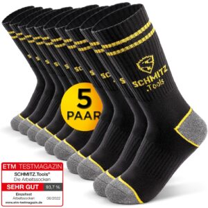 5 Paar Arbeitssocken Arbeit Socken Baumwolle Herren Socken Work Schmitz.Tools
