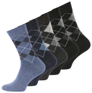 10 Paar Herren Socken Ohne Gummibund "Karo Classics" Strmpfe Baumwollsocken