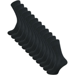 12 Paar Herren Business Socken schwarz Herrensocken Baumwolle