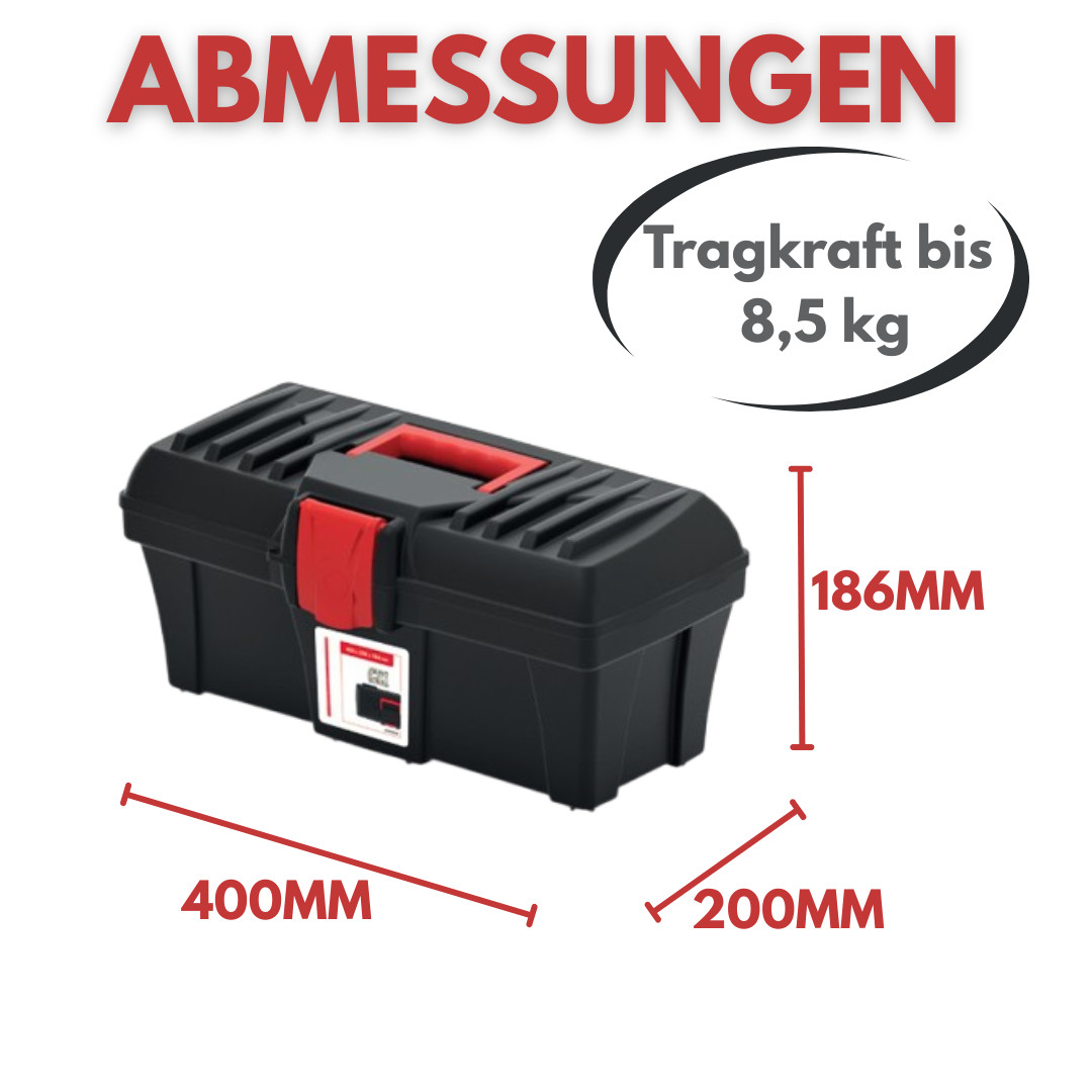 Werkzeugbox Werkstattkiste 5 Größen Koffer Leere Toolbox Made in EU Wasserdicht