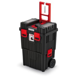 Kistenberg 2 in 1 Werkzeugtrolley Werkstattkoffer Werkzeugkiste Box leer 3 tlg.
