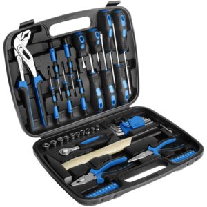 Werkzeugkoffer mit Werkzeug 57 teilig Set Hammer Schraubendreher Werkzeugkasten