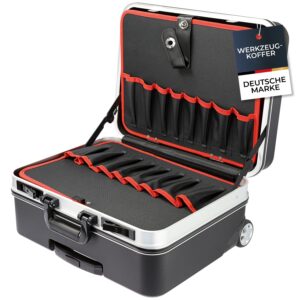 HMF Werkzeugkoffer leer aus ABS Kunststoff oder Werkzeugtrolley mit Rollen