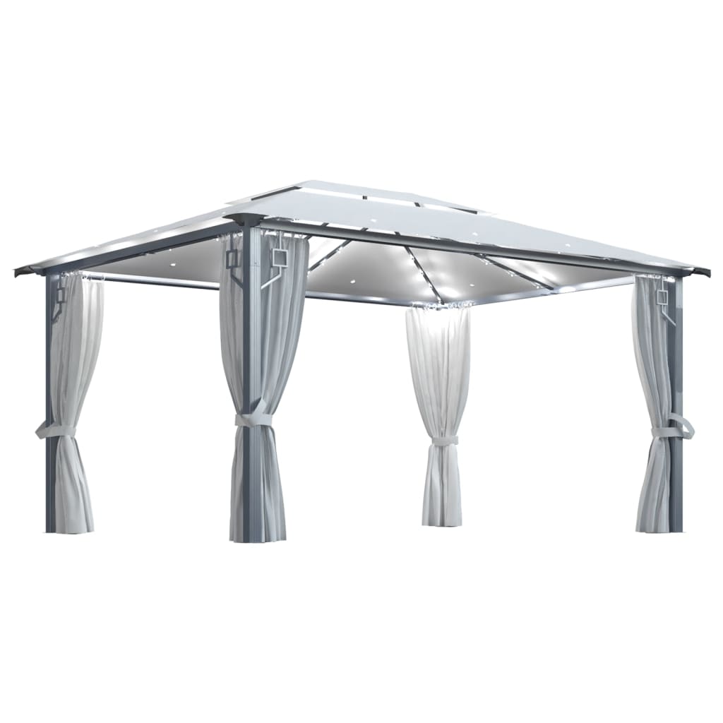 Gartenpavillon mit Solarbeleuchtung Partyzelt Terrassenpavillon