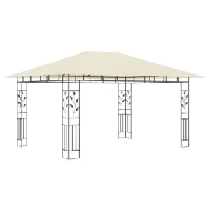 TOP Gartenpavillon mit Moskitonetzen und LED Beleuchtung Grillecke Partyzelt