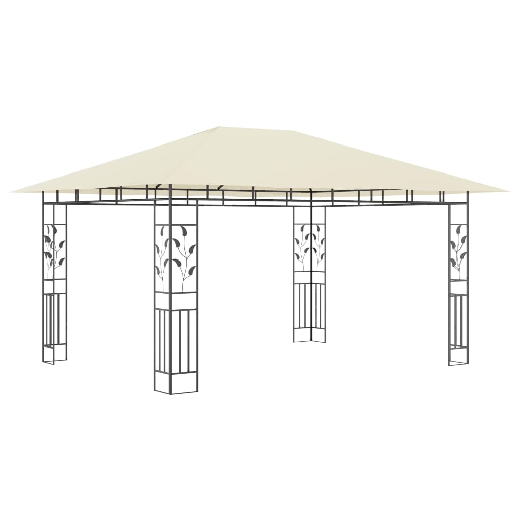 TOP Gartenpavillon mit Moskitonetzen und LED Beleuchtung Grillecke Partyzelt