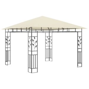 Gartenpavillon mit Moskitonetzen und Solarbeleuchtung für Garten und Terrasse