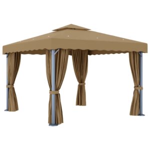 Gartenpavillon Pavillon mit Doppeldach Partyzelt Terrassenpavillon Alu