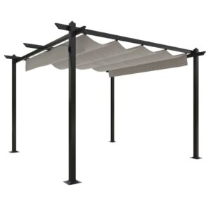 Stablier Gartenpavillon Pavillon mit Jalousinendach Pergola Sonnenschutz