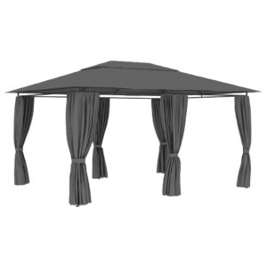 Toller Gartenpavillon Pavillon mit Vorhängen Partyzelt Gartenzelt