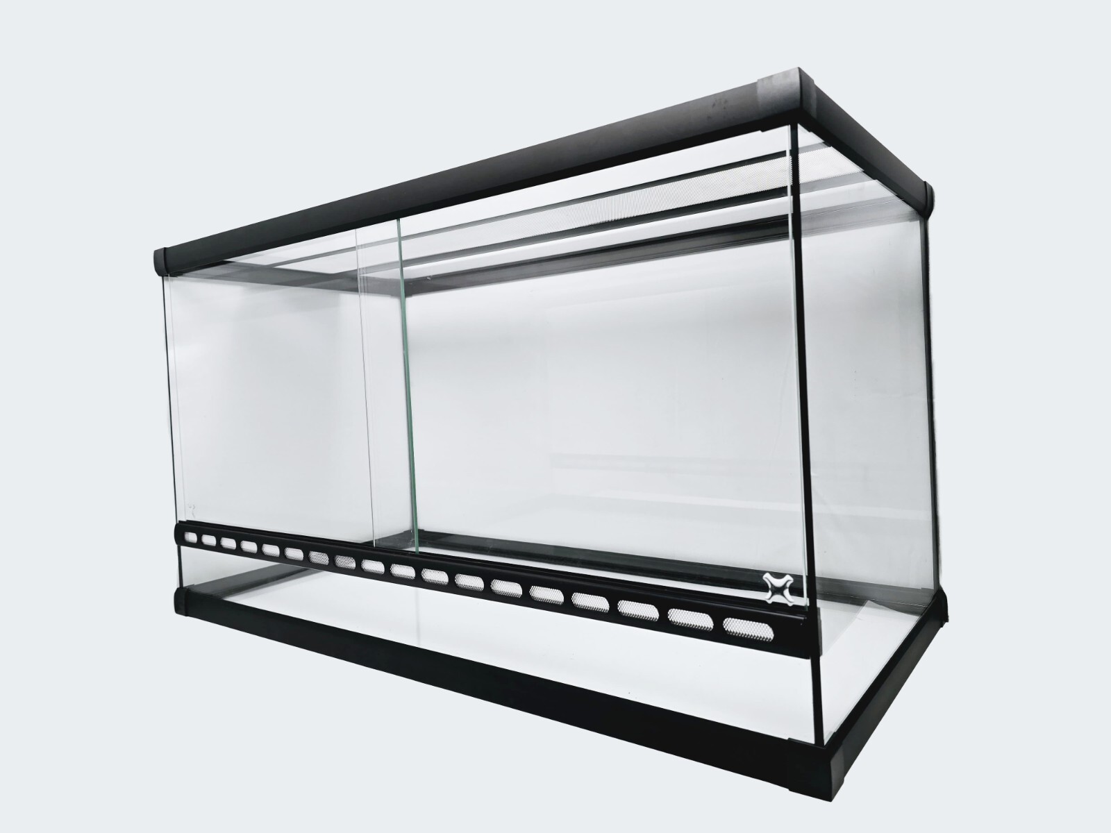 TERRA NATUR Glas Terrarium Belüftung Reptilien Schiebetür New Style Rahmen