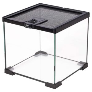 Terra Della Glas Terrarium schwarz diverse Größen NEU