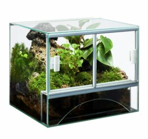 Glas Terrarium Glasterrarium 36 Liter rechteck Becken Schiebetür