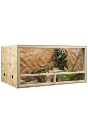 OSB Terrarium Holzterrarium mit Seitenbelüftung und Bodenwanne