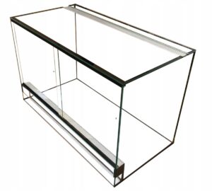 Terrarium Glasterrarium 100x40x50 Glas Schiebetüren Belüftung Reptilien