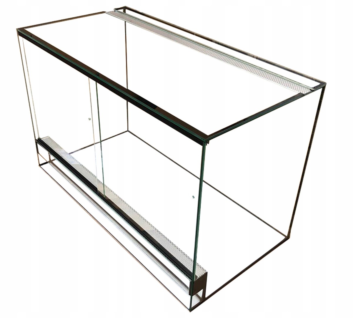 Terrarium Glasterrarium 100x40x50 Glas Schiebetüren Belüftung Reptilien