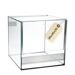 Glas Terrarium 30x30x30 Glasterrarium Belüftung Reptilien Fall Guillotine Tür