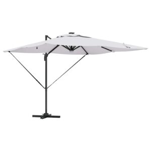 Sonnenschirm mit Solarlicht und flexibler Ausrichtung für Terrasse und Garten