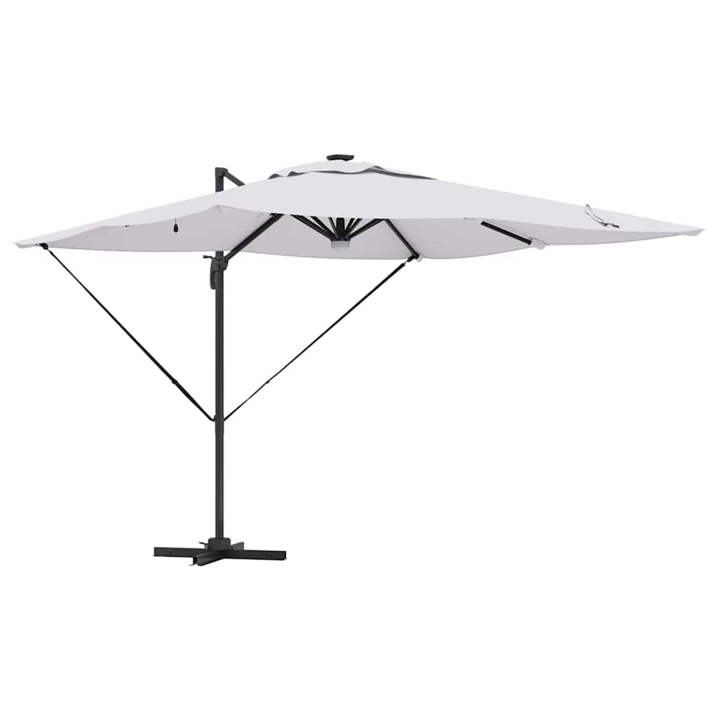 Sonnenschirm mit Solarlicht und flexibler Ausrichtung für Terrasse und Garten