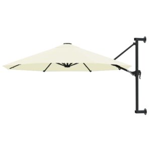 Wand Sonnenschirm mit Neigefunktion und Kurbel für Balkon und Terrasse